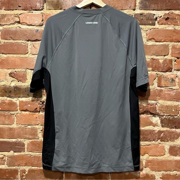 Lands' End Men's Short Sleeve Swim Tee Rash Guard Size Large - Picture 5 of 8